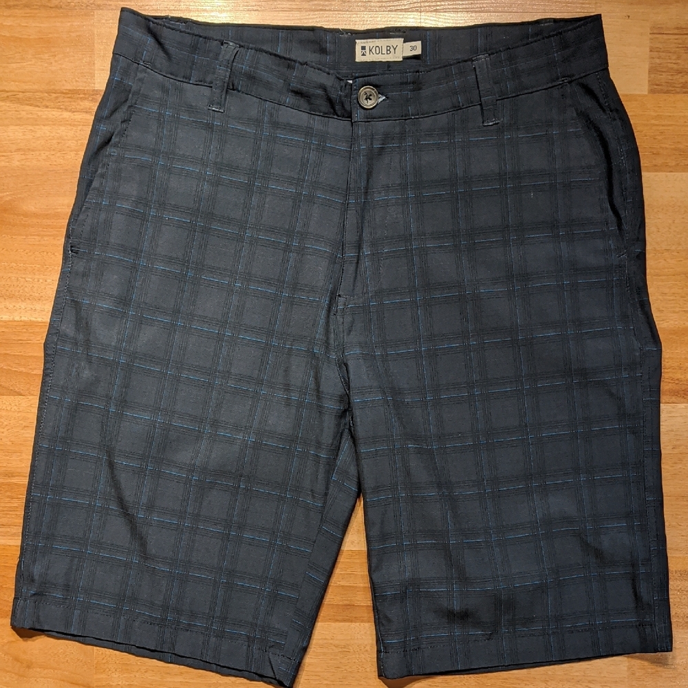 Kolby Men's Gray Plaid Shorts